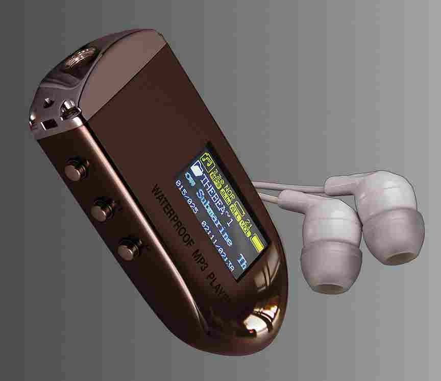 -TEMPO G2-100% Waterproof MP3 Player, FM Tuner & Earphones