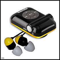 UWaterG4 Swim MP3 (Black/Yellow) & Earphones & Buds 100% Waterproof