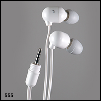 UwaterG2/G4 - 100% Waterproof Stereo Earphones 2.5mm screw-in jack-White