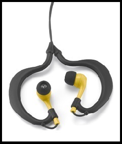 Uwater Triple-Axis Action Waterproof Stereo Earphones (Yellow)